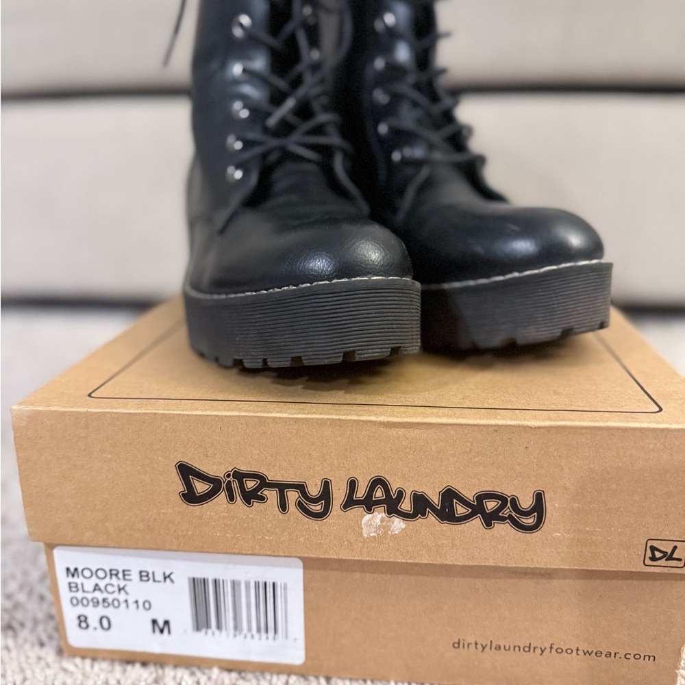 Dirty Laundry Black Combat Boots